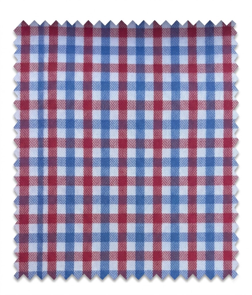 Manhattan Fabriano MF1229 - Blue & Red Checks Shirt - Image 3