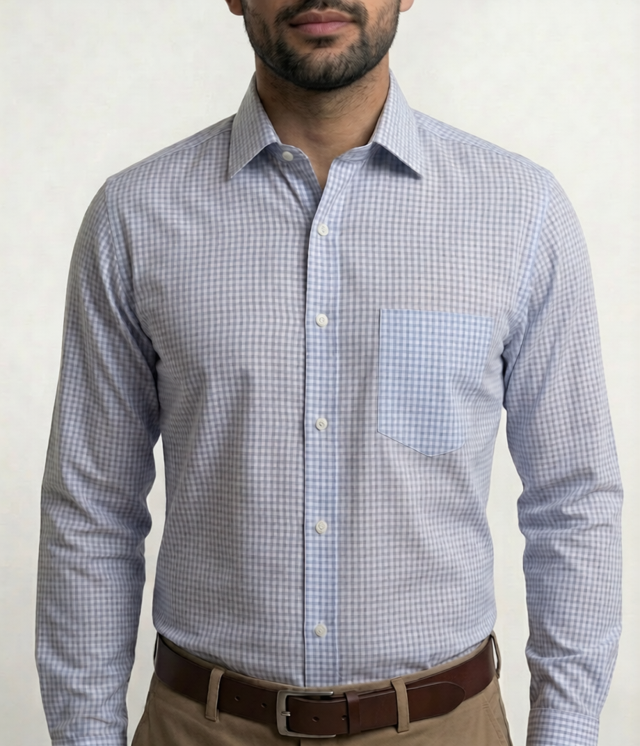 CIROCCO E07-GREEN - Green Checks Shirt - Image 2