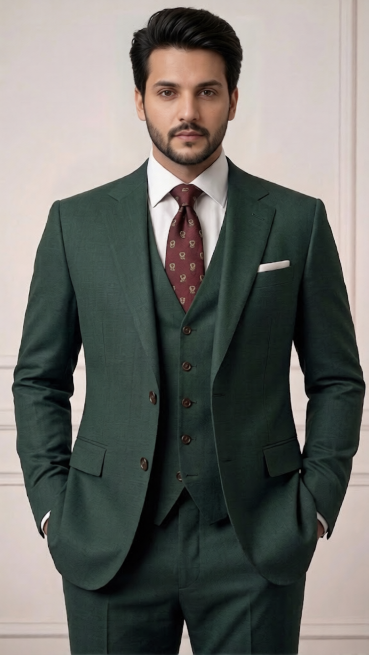 MONTLINO P5019 - Green Two Piece - Image 2